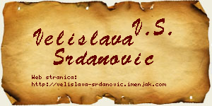 Velislava Srdanović vizit kartica